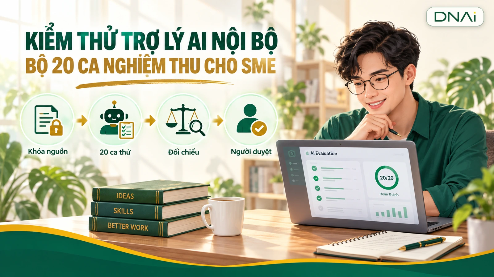 Khung năm bước kiểm thử trợ lý AI nội bộ trước nghiệm thu cho SME