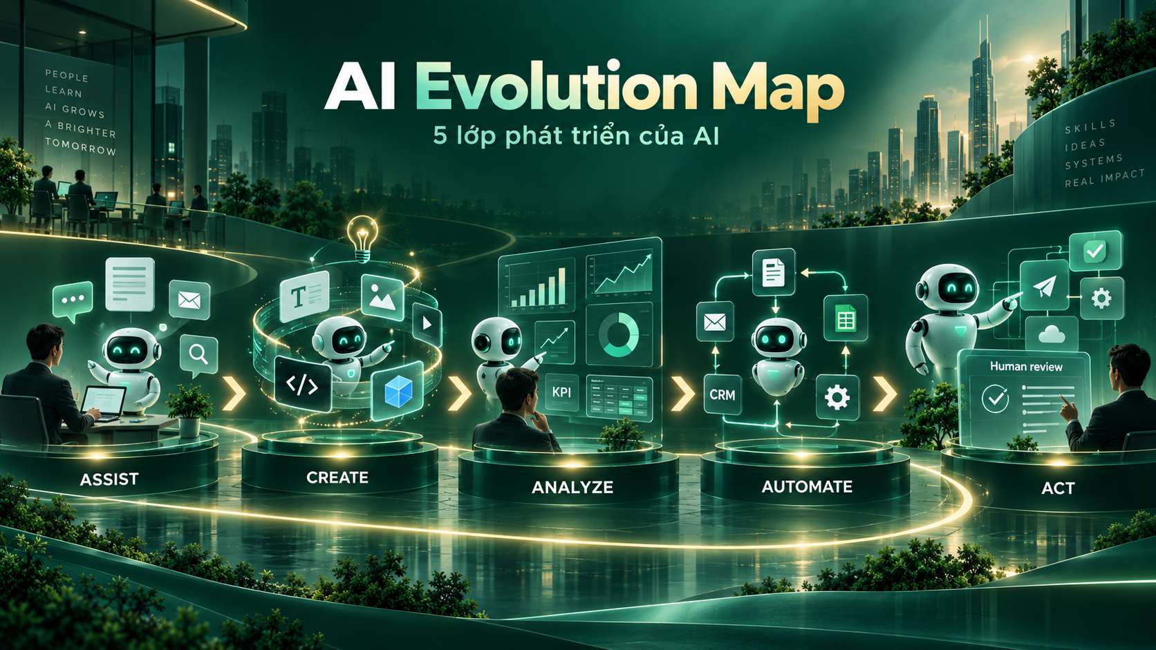 DNAI AI Evolution Map: AI đang phát triển qua 5 lớp