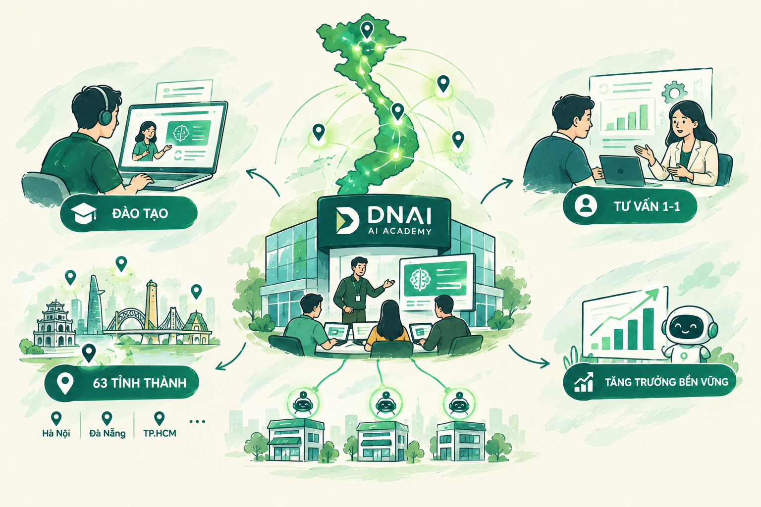 Dịch vụ tư vấn triển khai tại DNAI Academy có gì?