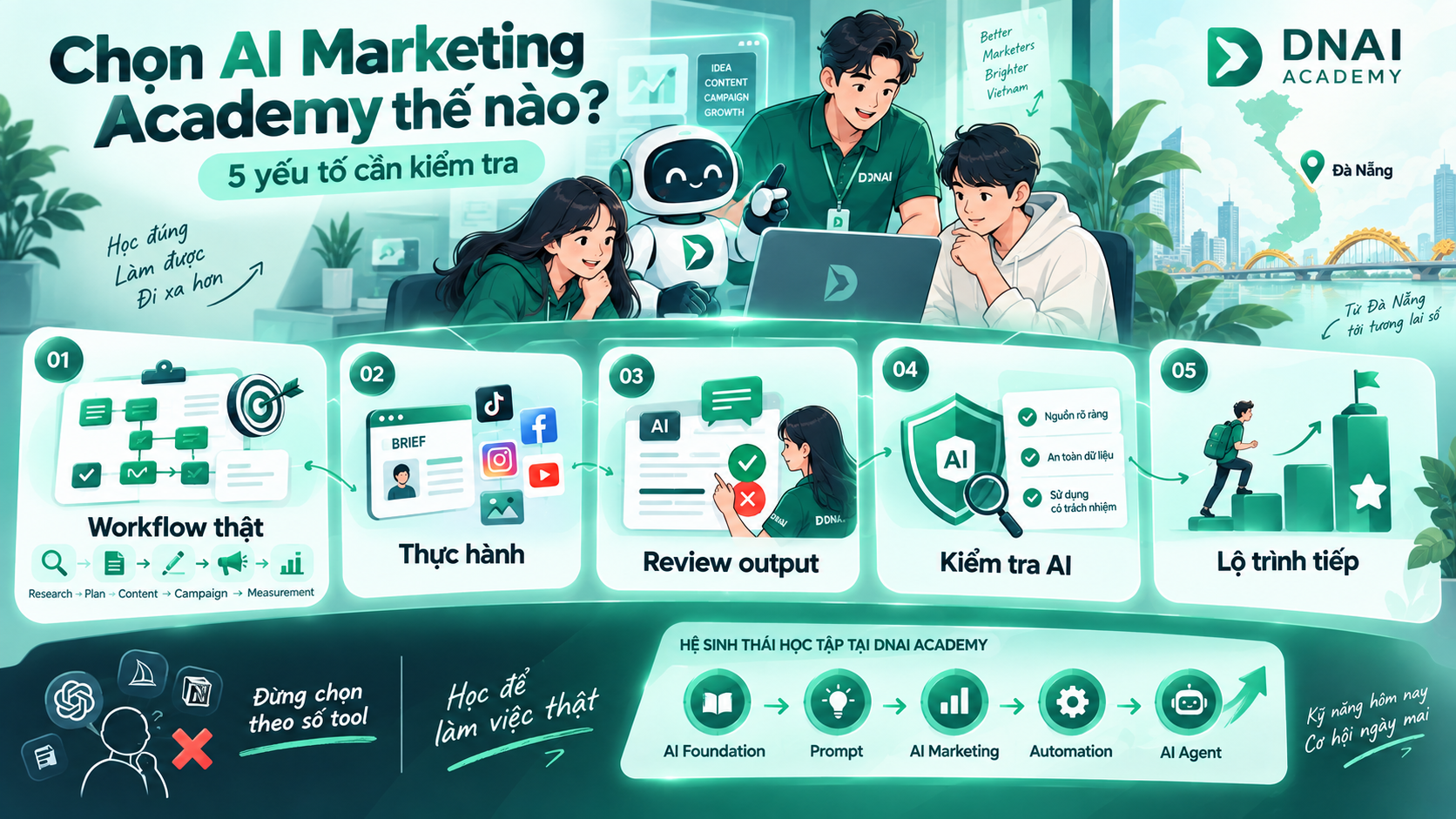 Học AI Marketing tại Đà Nẵng nên chọn academy thế nào?