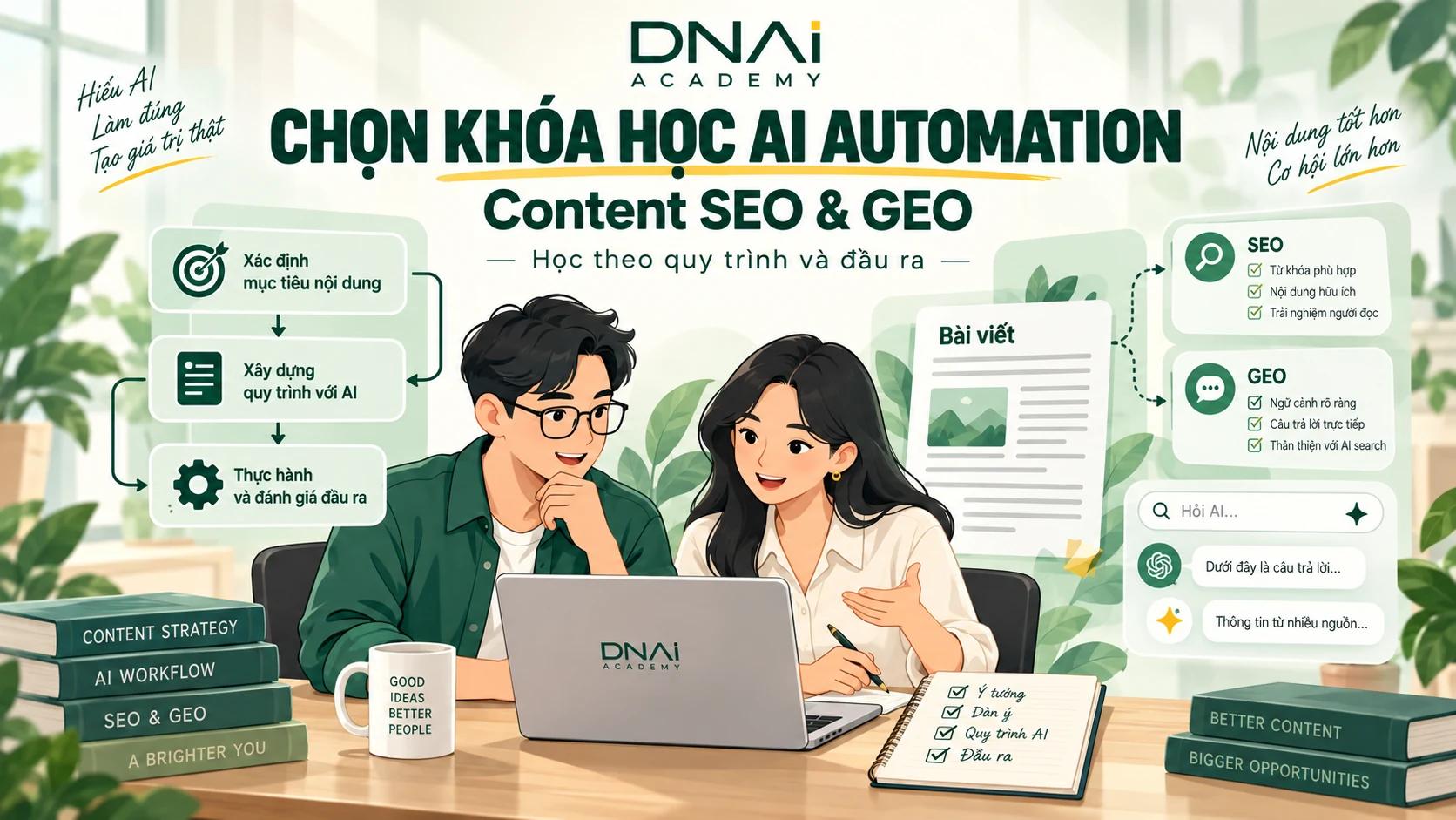 Đối chiếu mục tiêu, quy trình và đầu ra trước khi chọn khóa học