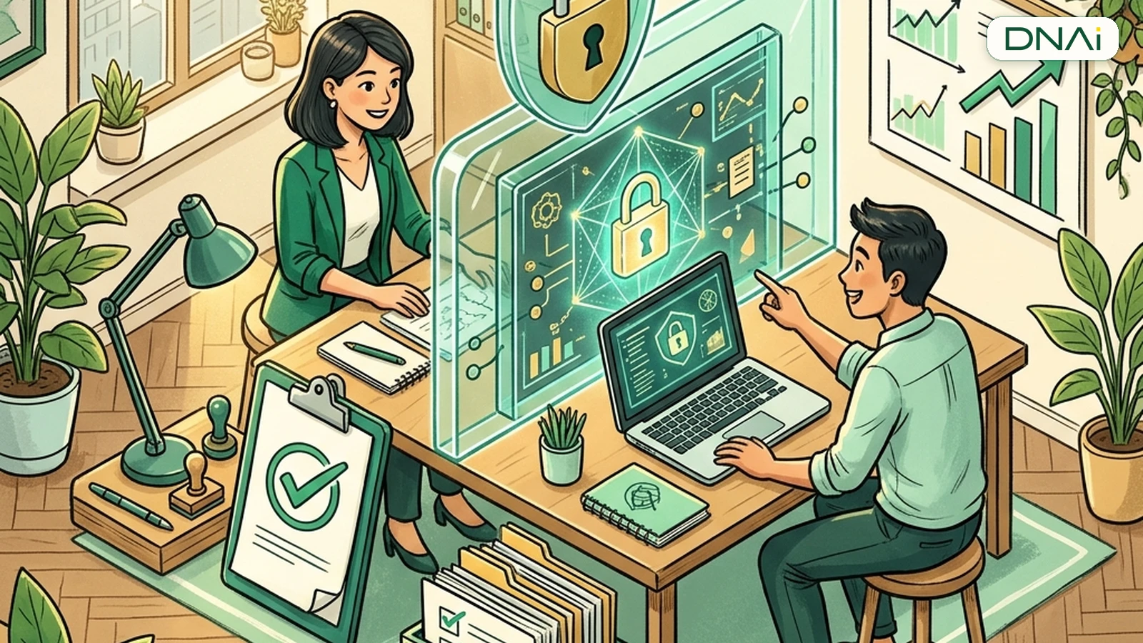 Cổng kiểm duyệt con người và bảo mật dữ liệu trước khi mở rộng đào tạo AI nội bộ