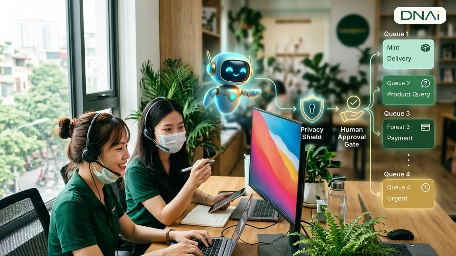 Nhân viên CSKH phân loại các loại phản hồi bằng AI